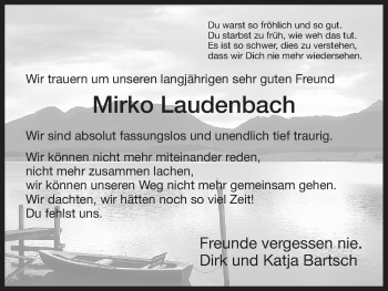 Traueranzeige von Mirko Laudenbach von Eschwege