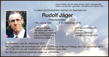 Traueranzeige von Rudolf Jäger von Eschwege