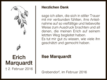 Traueranzeige von Erich Marquardt von Eschwege
