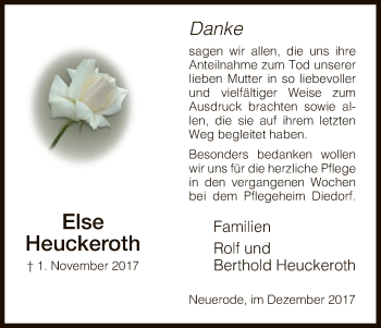 Traueranzeige von Else Heuckeroth von Eschwege