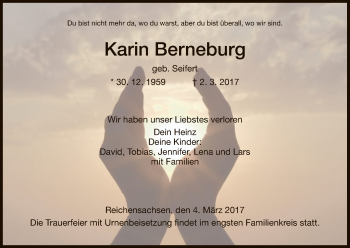 Traueranzeige von Karin Berneburg von Eschwege