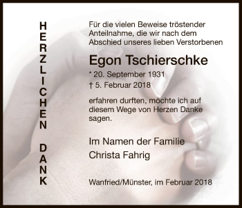 Traueranzeige von Egon Tschierschke von Eschwege