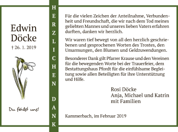 Traueranzeige von Edwin Döcke von Eschwege