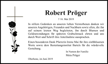 Traueranzeige von Robert Pröger von Eschwege