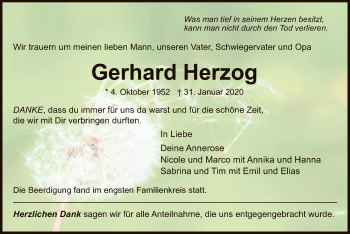 Traueranzeige von Gerhard Herzog von Eschwege