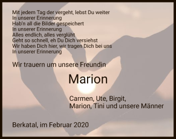 Traueranzeige von Marion   von Eschwege