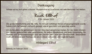 Traueranzeige von Rudi Ellhof von Eschwege