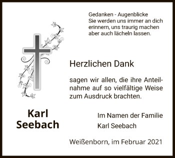 Traueranzeige von Karl Seebach von WRS