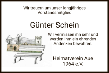 Traueranzeige von Günter Schein von WRS