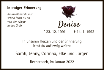 Traueranzeige von Denise  von WRS