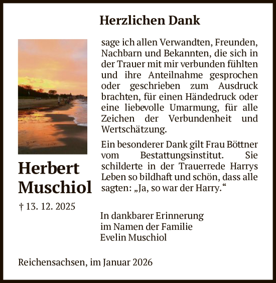 Traueranzeige von Harry Muschiol von WRS