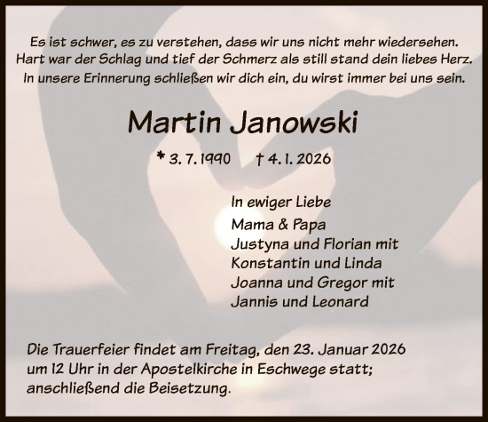 Traueranzeige von Martin Janowski von WRS